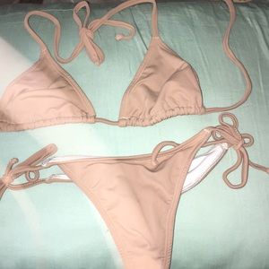nude string bikini, Brazilian fit bottoms!